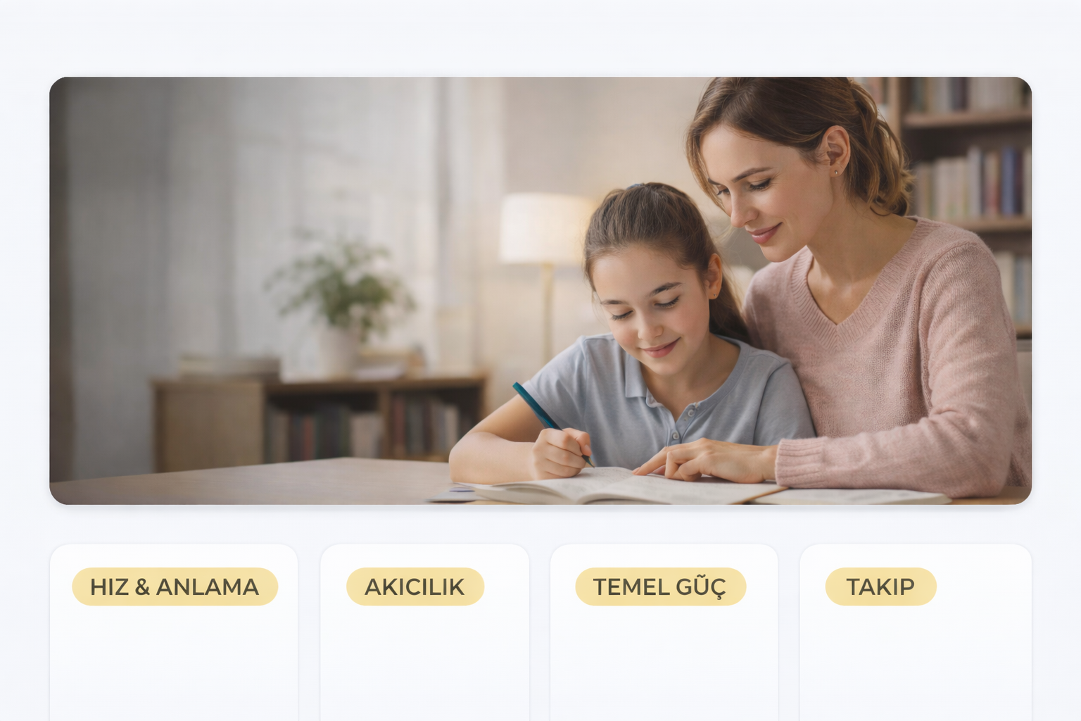 Odak Gelişim eğitim alanları — hızlı okuma, akıcılık ve okuma güçlendirme programları